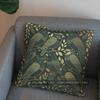 2D Exquisite Green Birds And Leaves Throw Pillow Pattern Cushion Cover Suitable For Sofa Bedroom Car Pillow Cover