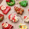 10/20/30/40/50Pcs Santa Claus Snowman Christmas Tree Decoration Children'S Toys For Gift Mixed Resin Christmas Fridge Magnets