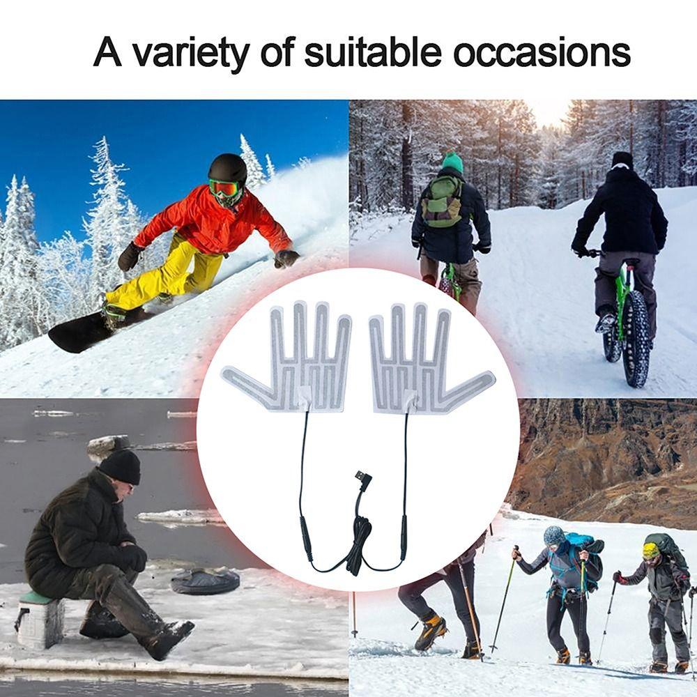 Gloves Skiing Gloves Heating Pad USB Heated Gloves Pad Glove Heating Sheet Electric Heating Film