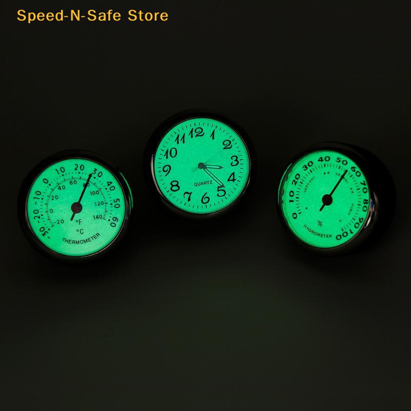 Automotive Clock 2in1 Dashboard Watch with Hygrometer Vehicle Interior Decoration Precise Time Humidity Gauge for Home Office