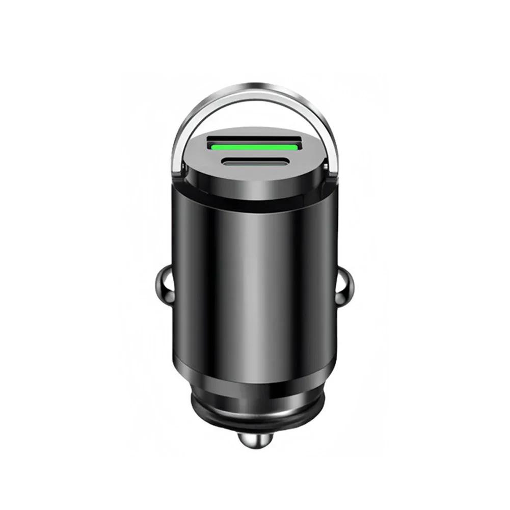 

Мини 100 Вт Автомобильное зарядное устройство Type C Двойной USB Быстрая зарядка Для iphone 15 pro max Samsung Huawei Xiaomi Разъем Зарядное устройство для прикуривателя