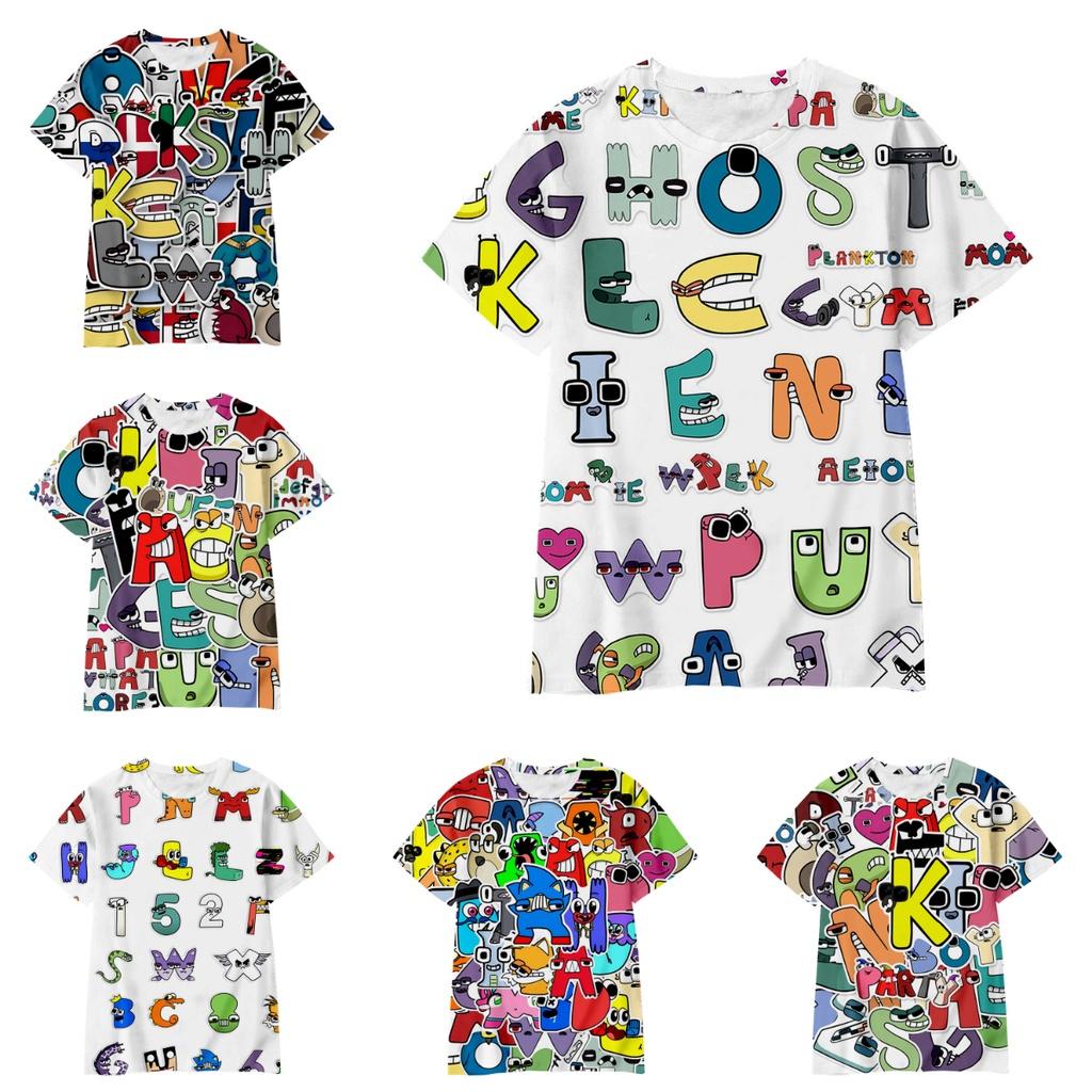 Alphabet Lore Unisex Freizeit-T-Shirt Cosplay-Oberteile Für Kinder