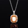 Jewelry High Carbon Diamond Ice Flower Cut Copper Inlaid Retro Light Luxury Suit Female Host 10 * 12