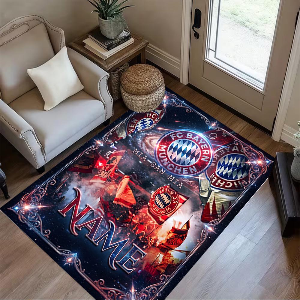 Bayern Munich Galaxy Art Area Rug Suitable for Game Room Foyer Outdoor Decorate room Anti-slip Rug Anime Office Decor