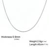 Ultra Fine Snake Chain 0.9 1.2 1.5 2mm DIY Jewelry Making Supplies Versatile Clavicle Necklace Pure Metal Link Chain