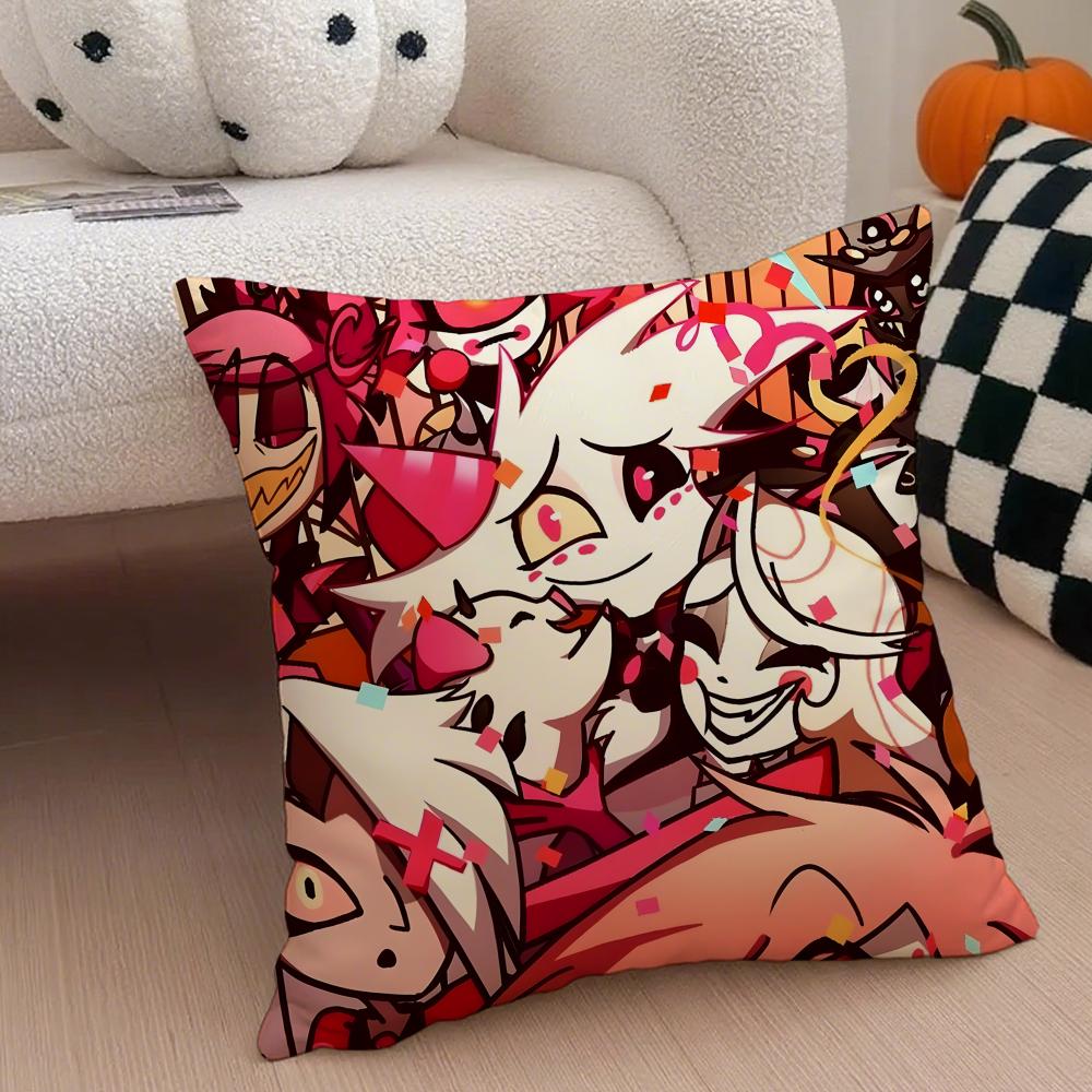 Edgy Musikalisch Schrullig Animiert HHazbin Hotel Kissenbezug Sofakissenbezug Versteckter Knopf Strapazierfähiges Polyester Stuhlkissen