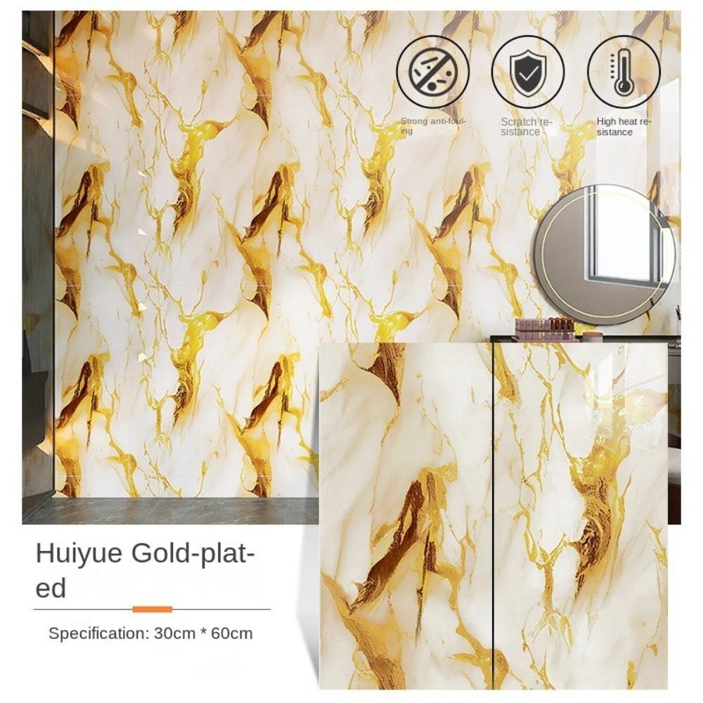 Self Adhesive Wall Stickers 30x60cm Floor Tile Sticker New Marble Tiles  Kitchen Decoration