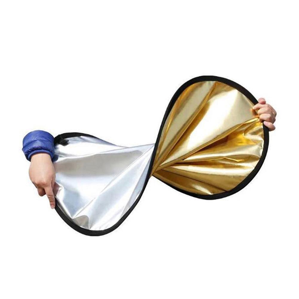2 In 1 Lighting Reflectors Portable Collapsible Disc Light Diffuser Foldable Camera Photo Reflector Diffuser Fill Light Board