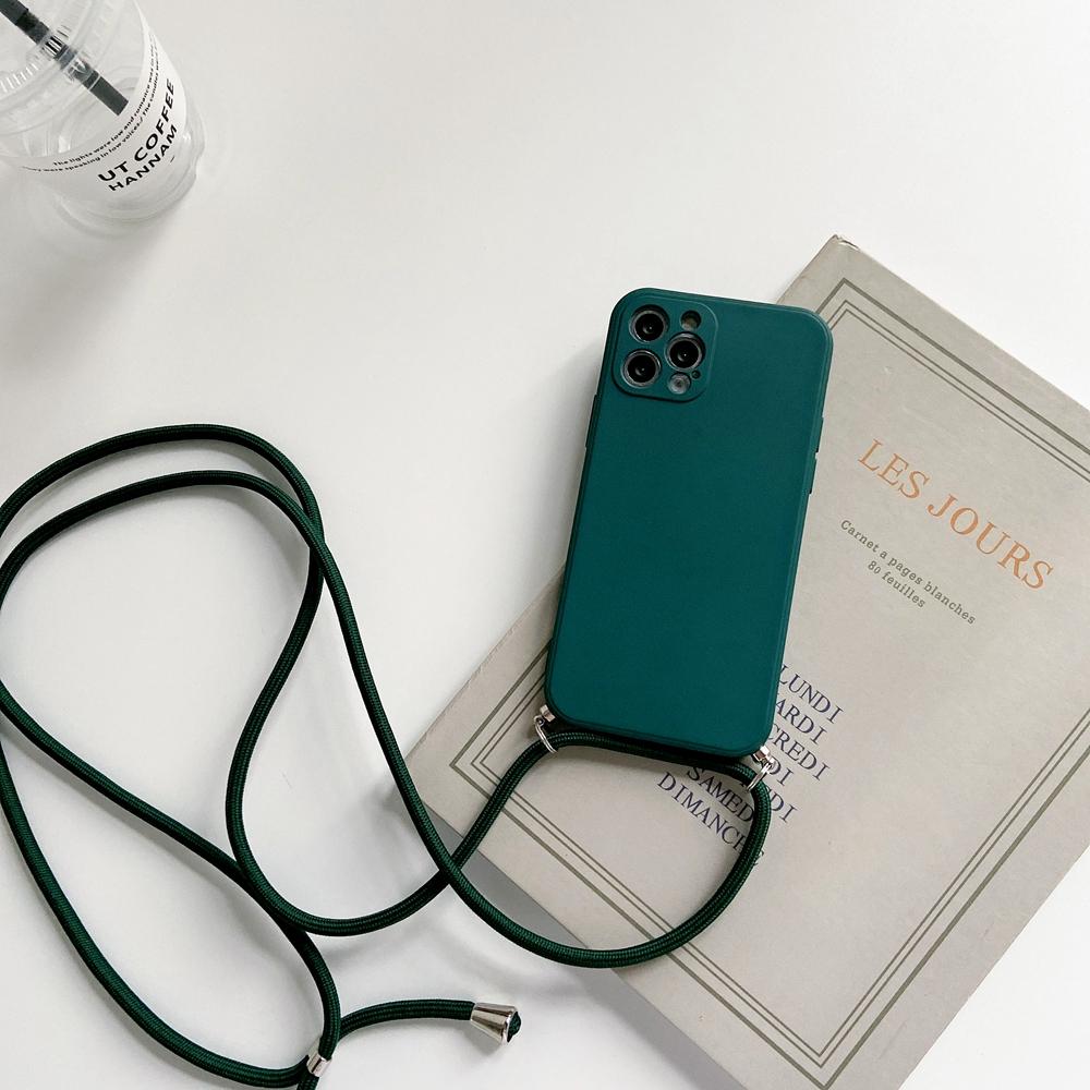 

Crossbody Lanyard Strap Rope Phone Case For Xiaomi Mi 8 9 10 Pro Lite 10T 10i 10S Necklace Adjustable Cover Xiaomi 8 SE&Case & Strap темно-зеленого