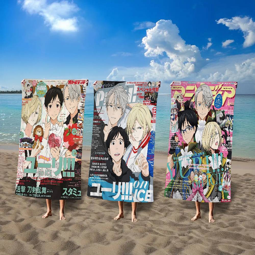 Yuri On ICE Classic Microfiber Beach Towel Absorbent Quick Dry Soft Yoga Swimming Resort Mountain Climbing Towel