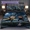 1PC Coraline Pattern Bedding Quilt Set Quilt Cover Pillowcase Home Decoration Birthday Gift (1 * Duvet Cover + 2 * Pillowcase, Without Core)