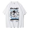 Unisex Unisex Cartoon T-Shirts Harajuku Kawaii Katze Aufdruck Kurzarm T-Shirts Paar Streetwear Kleidung Y2k Oberteile Grafik T-Shirts