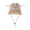 Embroidery Sun Cap Cartoon Bear Ear Kids Panama Hat New Summer Baby Hat  Boys Girls