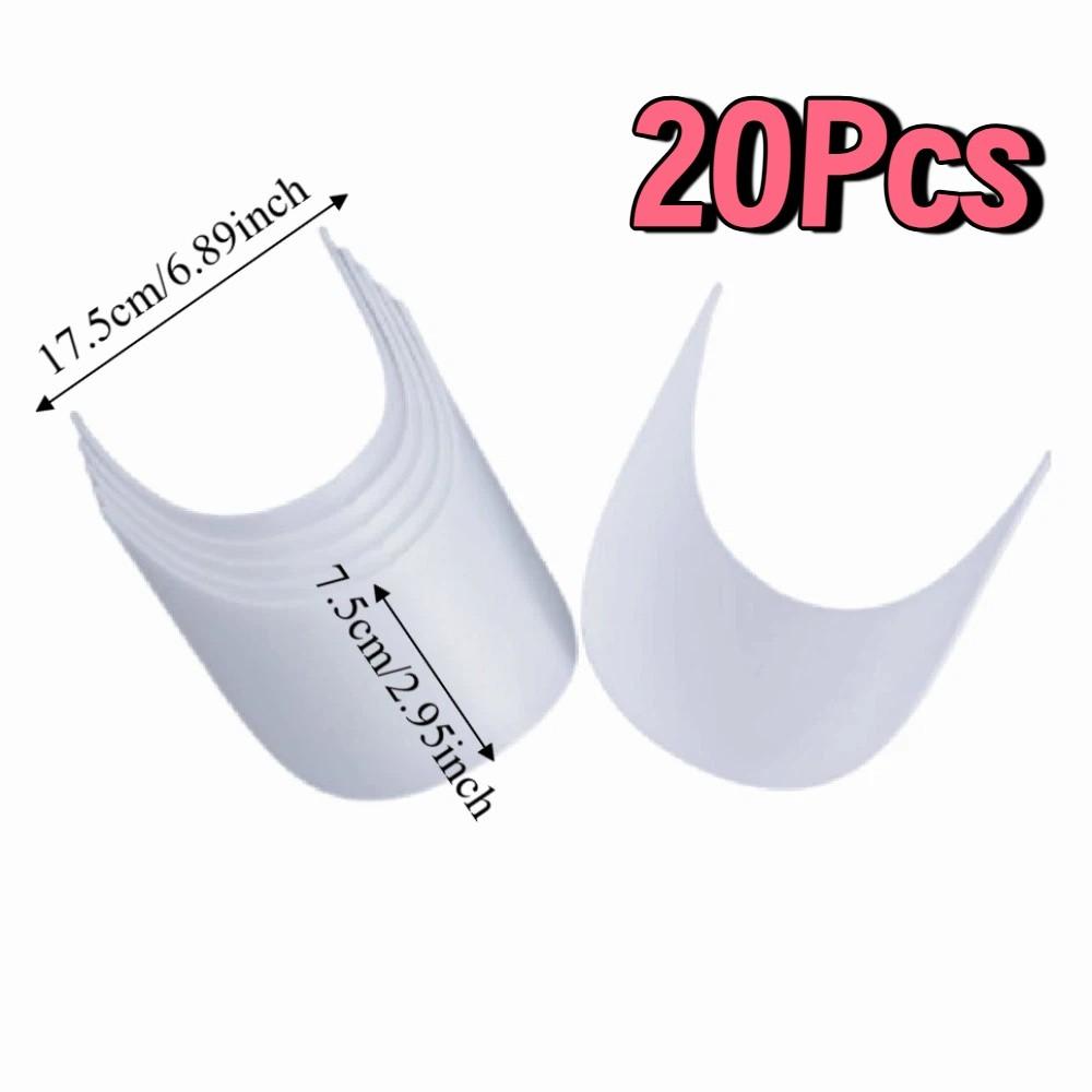 20Pcs DIY Baseball Cap Brim Peaked Removable Easy Insert Cap Brim Replacement Plastic Practical Hat Visor Shaper Inserts
