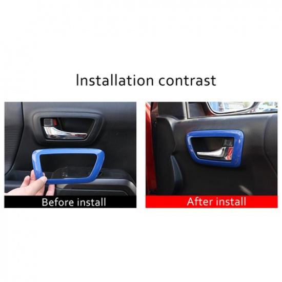 4pcs Dark Blue Door Inner Handle Bowl Cover trim For Toyota Tacoma 2016-