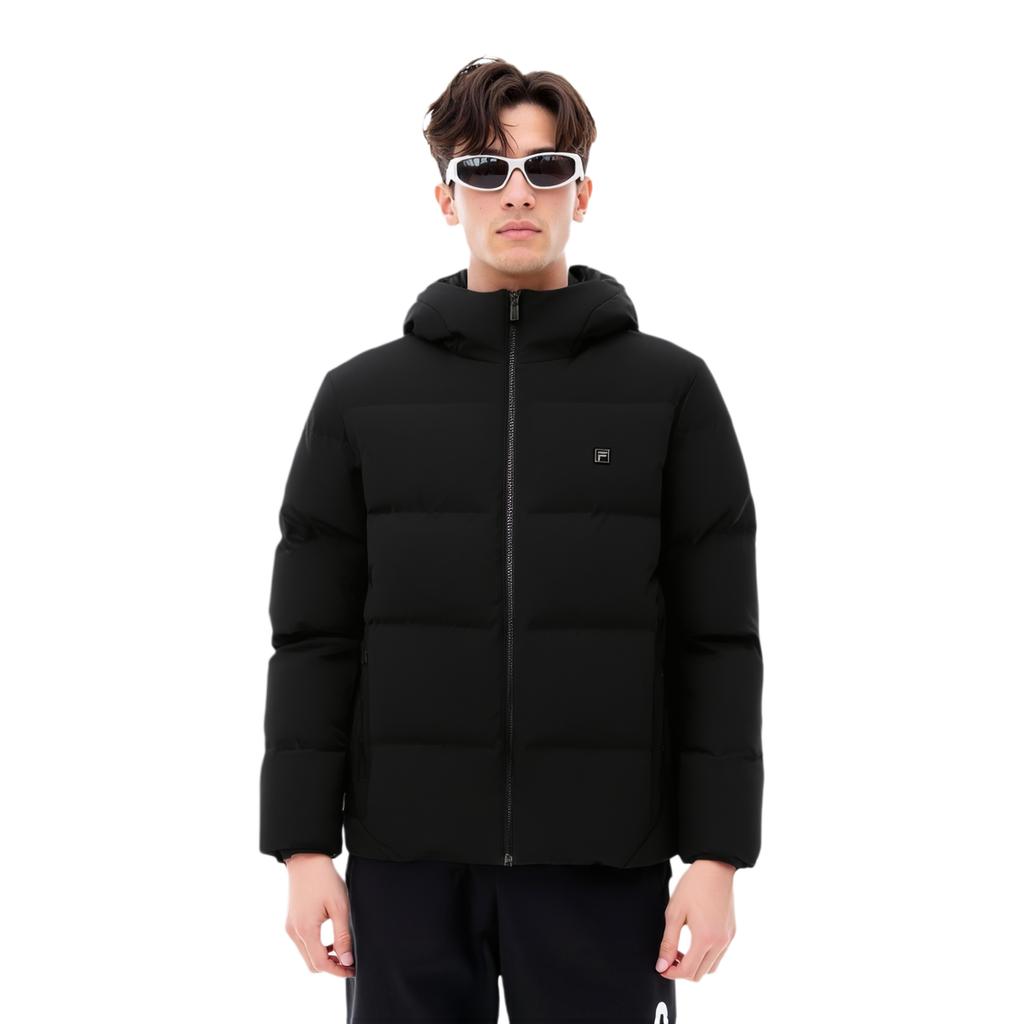 Fila Bílá Jednobarevná Ležérní Do práce Klasická Jednoduchá Péřová Teplá Pohodlná Bunda s Kapucí Pánské bundy F51M543902FBK