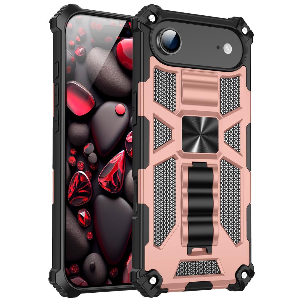 Für iPhone 17 Air Handyhülle Ständer Sturzschutz PC+TPU Rückseite