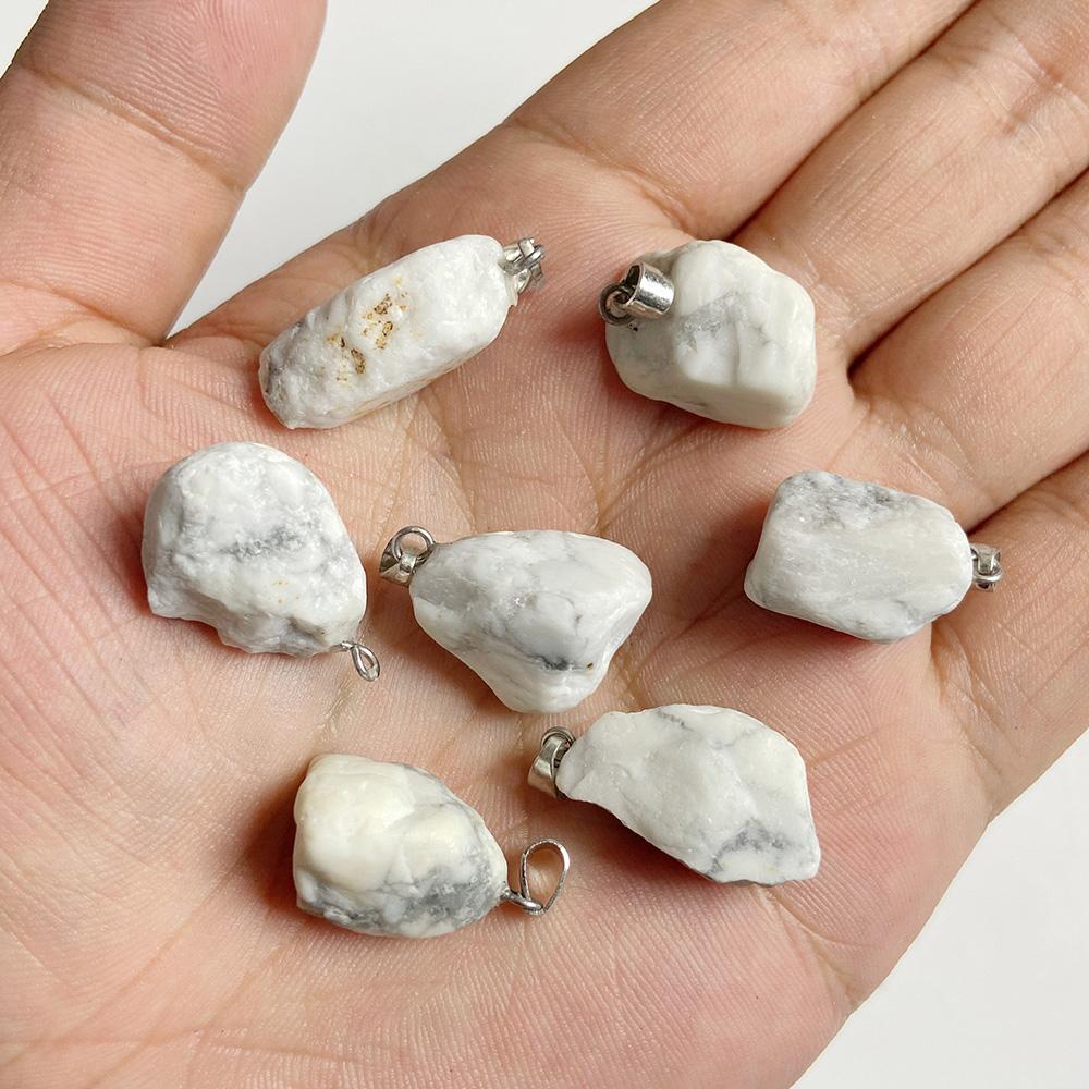 5pcs Irregular Raw Natural Stone Pendant Agates Quartz Crystal Pendant for Jewelry Making DIY Necklace Earrings Accessories