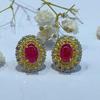 Sace Gems Earrings for Women 925 Sterling Silver 4*6MM Natural Ruby Stud Earrings Wedding Party Fine Jewelry
