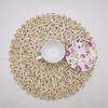 Cup Coaster Flower-shaped Hear Resistant Straw Handmade Woven Exquisite Table Cup Mats for Home