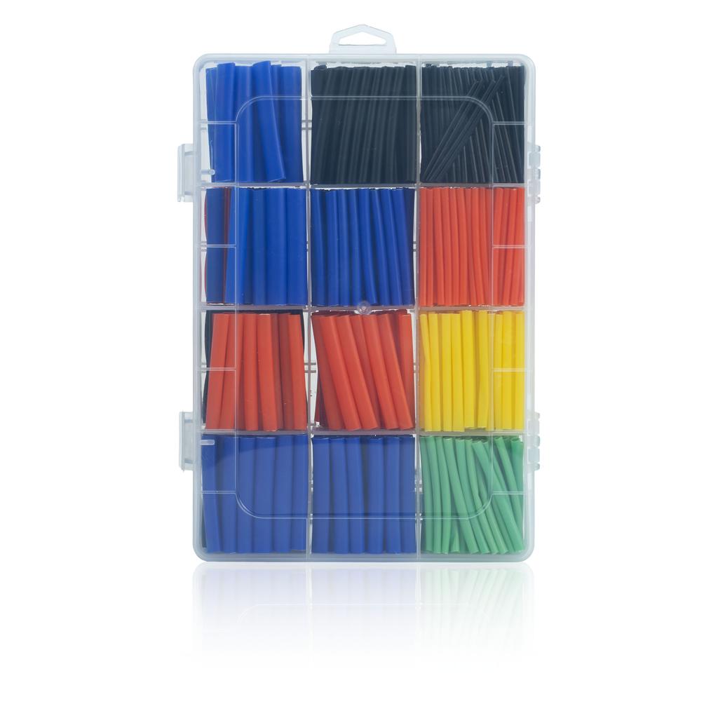 Rosfix Zestaw Rurek Termokurczliwych 580 Szt. – Izolacja i Ochrona Przewodów | 8 Rozmiarów i 5 Kolorów | Materiał Poliolefinowy