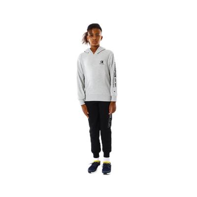 Kids Long Quick One Point Hooded School Oxford Gray [Champion] Parka, Sleeve, Dry, Logo, Sweatshirt, Boys, CK-ZS102,