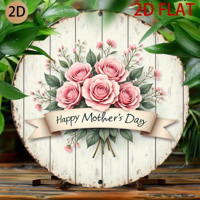 Happy Mothers Day Pink Roses Bouquet Vintage Tin Sign Vintage Durable Metal Plaque Wall Decor Home Office Bar Man Cave Wall