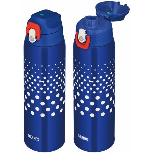 Thermos Water Bottle Vacuum Insulated 2-Way Bottle 1.0L/1.03L Navy Dot FJJ-1000WF NVD