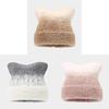 Knit Cat Ear Beanie With Gradient Colors For Winter Warmth And Windproof Comfort