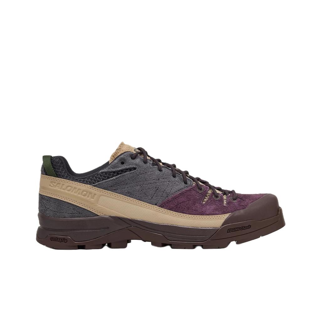 SALOMON X-ALP Pelle scamosciata Prugna Perfetto Nove Ferri Sneakers Unisex Grigio Safari L47876200