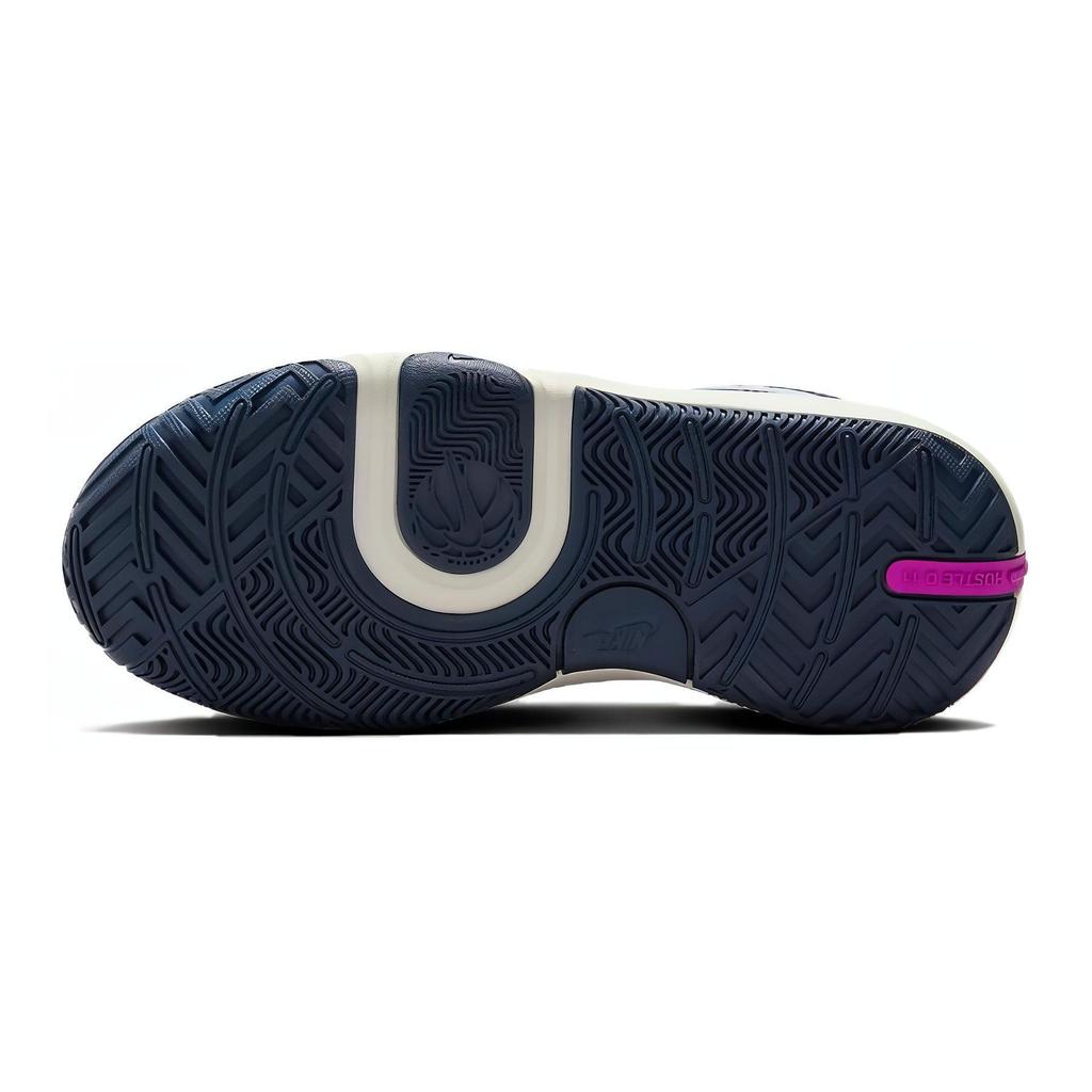 Nike Team Hustle D 11 GS Pohodlné Všestranné Protiskluzové Tlumení Nárazů Nízké Dětské Basketbalové Boty Dětské tenisky Šedá Modrá FN5005-001