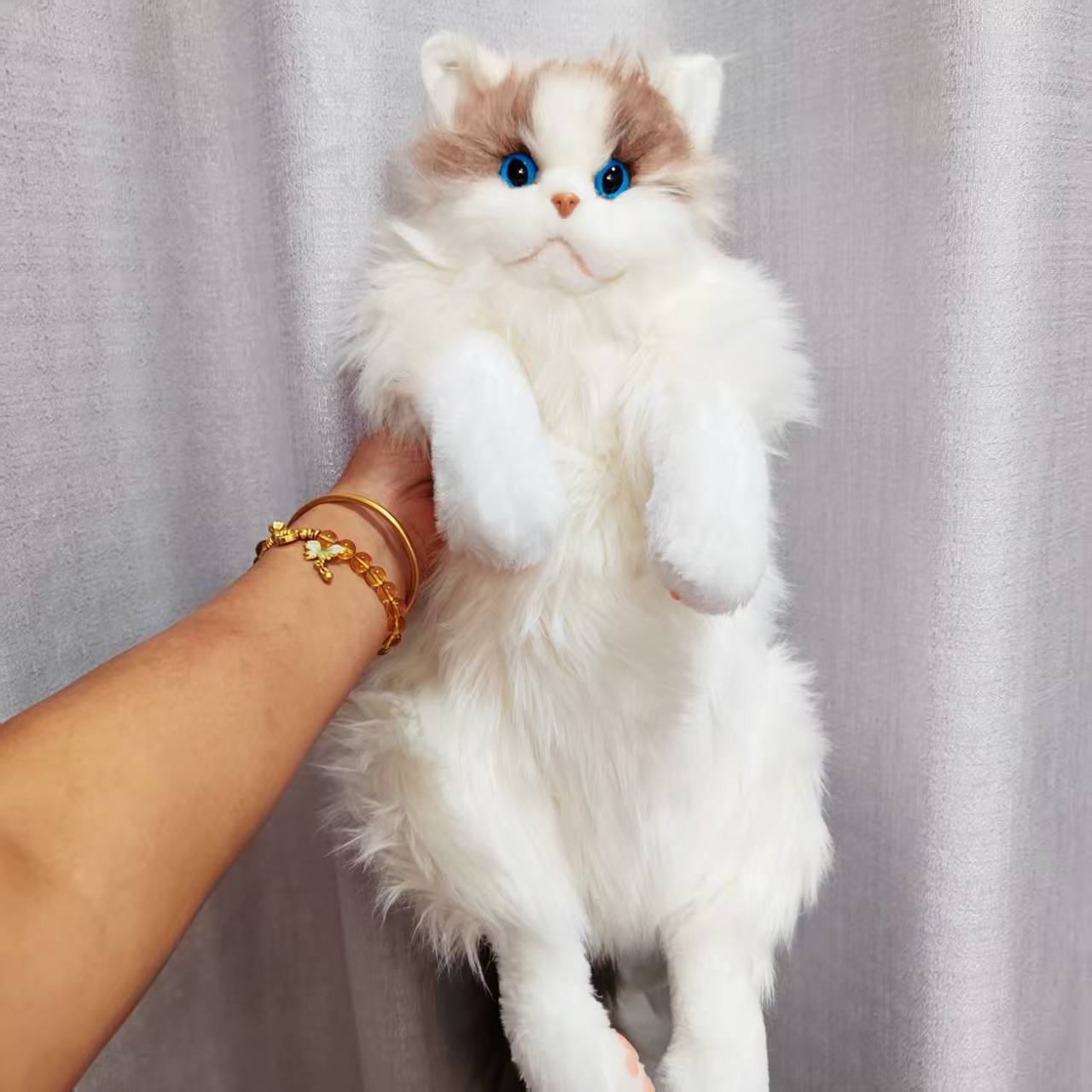 

Three-flower cat simulation cat doll doll doll plush toy ragdoll cat backpack birthday gift 50cm 450g