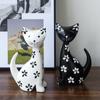 2pcs Modern Cat Statue Minimalist Miniatures Figurine Desktop Ornament Animal Sculpture  TV Cabinet