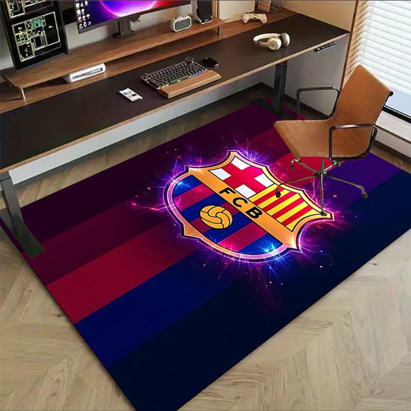 

1pc FC Barcelona Carpet Anti Slip Polyester Floor Mat for office.Bedroom 100cm by 120cm