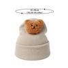 Cartoon Bear Baby Hat Cute Autumn Winter Warm Knitted Cap Beanies Infant Toddler Korean Solid Color Kids Boy Girl Beanie Caps
