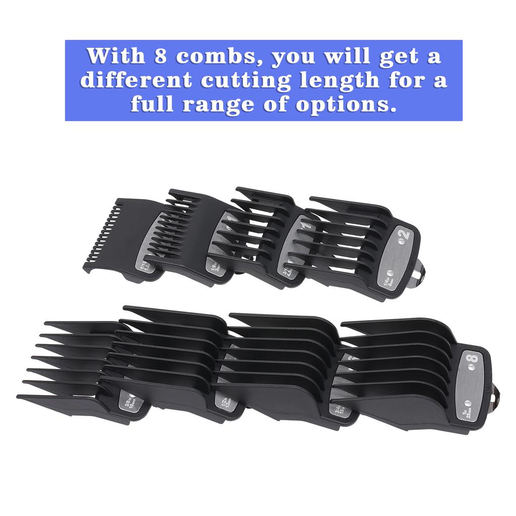 8 Sizes   Comb Set Hair Clipper Cutting Combs Limit Combs