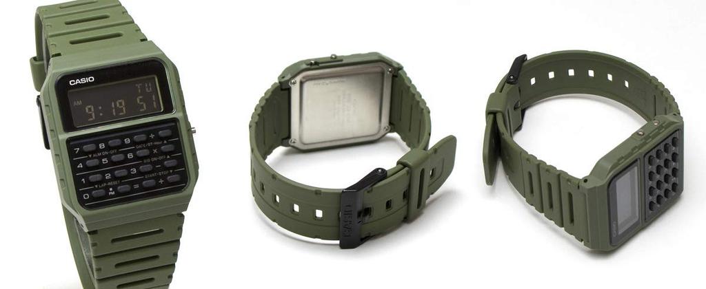 CASIO Watch Calculator Data Bank Olive Military Green Casio [Mail Delivery] Men's CA-53WF-3BDF