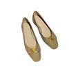 Arc de Triomphe shallow mouth single shoes 2025 spring new inner and outer leather flats shoes comfortable versatile breathable