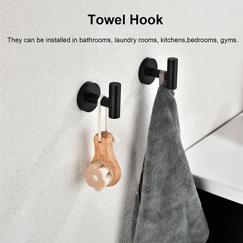 A25F-For Bathroom Wall Mounted Towel Bar Set 7-Piece Stainless Steel Hardware Accessories Including Bath Towel Racks