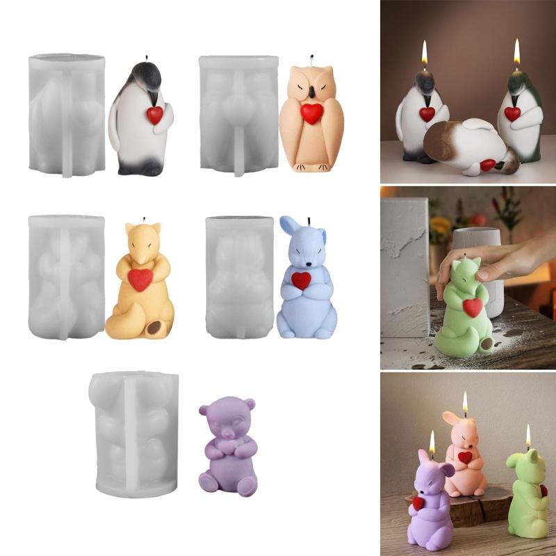 Animal Shaped Candle Mold Gypsum Ornament Mould Home Decoration Molds Handmade Jewelry for Aromatherapys Enthusiasts