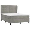 3129267 vidaXL Lit à sommier tapissier et matelas Gris clair 140x190cm Velours