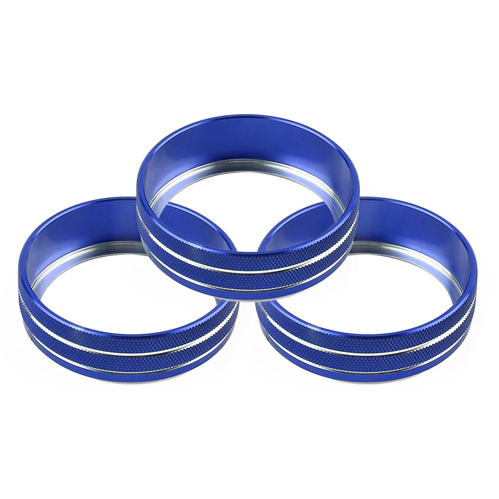 3Pcs Car AC Control Ring Auto Ignition Key Ring Switch Sticker for VW Tiguan Atlas T-roc Ateca FR Passat B8 Variant 2017-2019