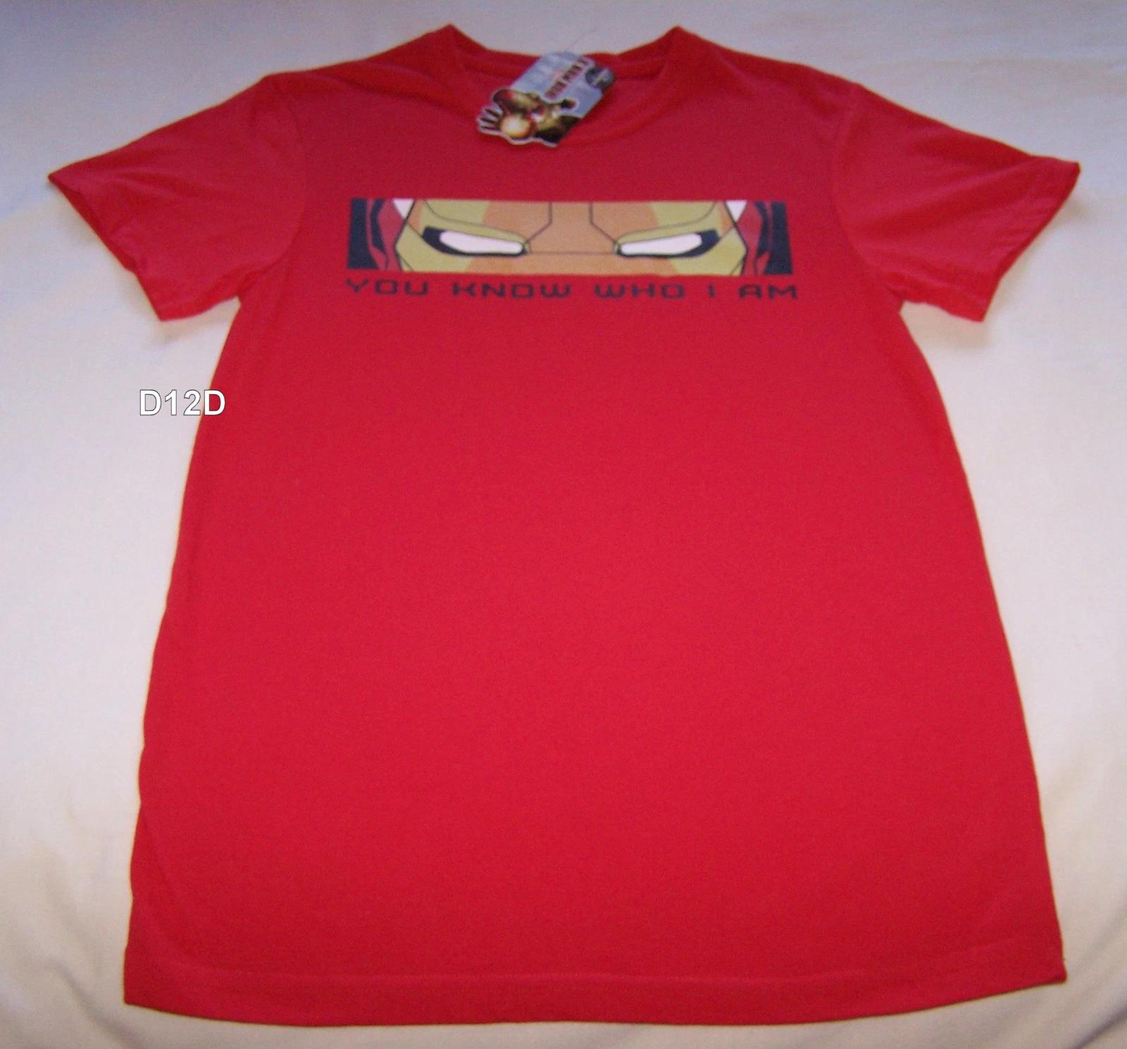 Marvel Comics Iron Man Mens Red Printed T Shirt Size XS New 4XL