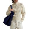 Polo Ralph Lauren Loose Fit Mock Neck Half Zip Long Sleeve Sweater Women Sweater WMPOSWENC021316-100