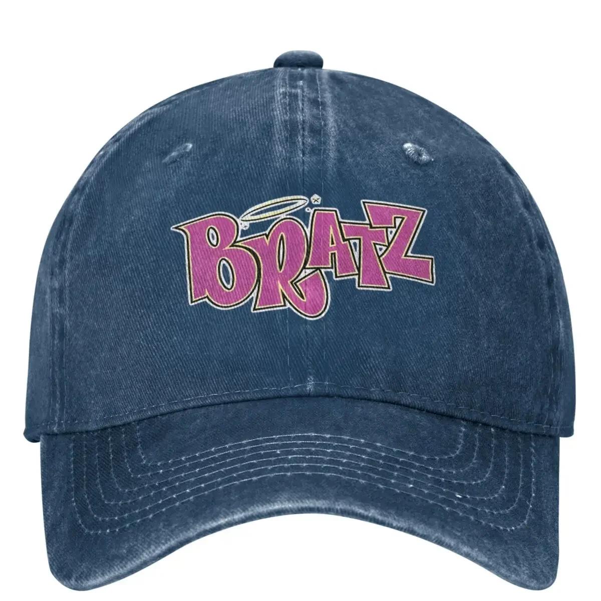 

Bratz Logo Baseball Cap Women Men Designer Hip Hop Hats Summer Trendy Outdoor Sport Snapback Cap as picture