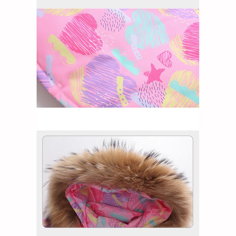 Children's Down Ski Suit Overalls Winter Outer Wear Baby Down Jacket Children