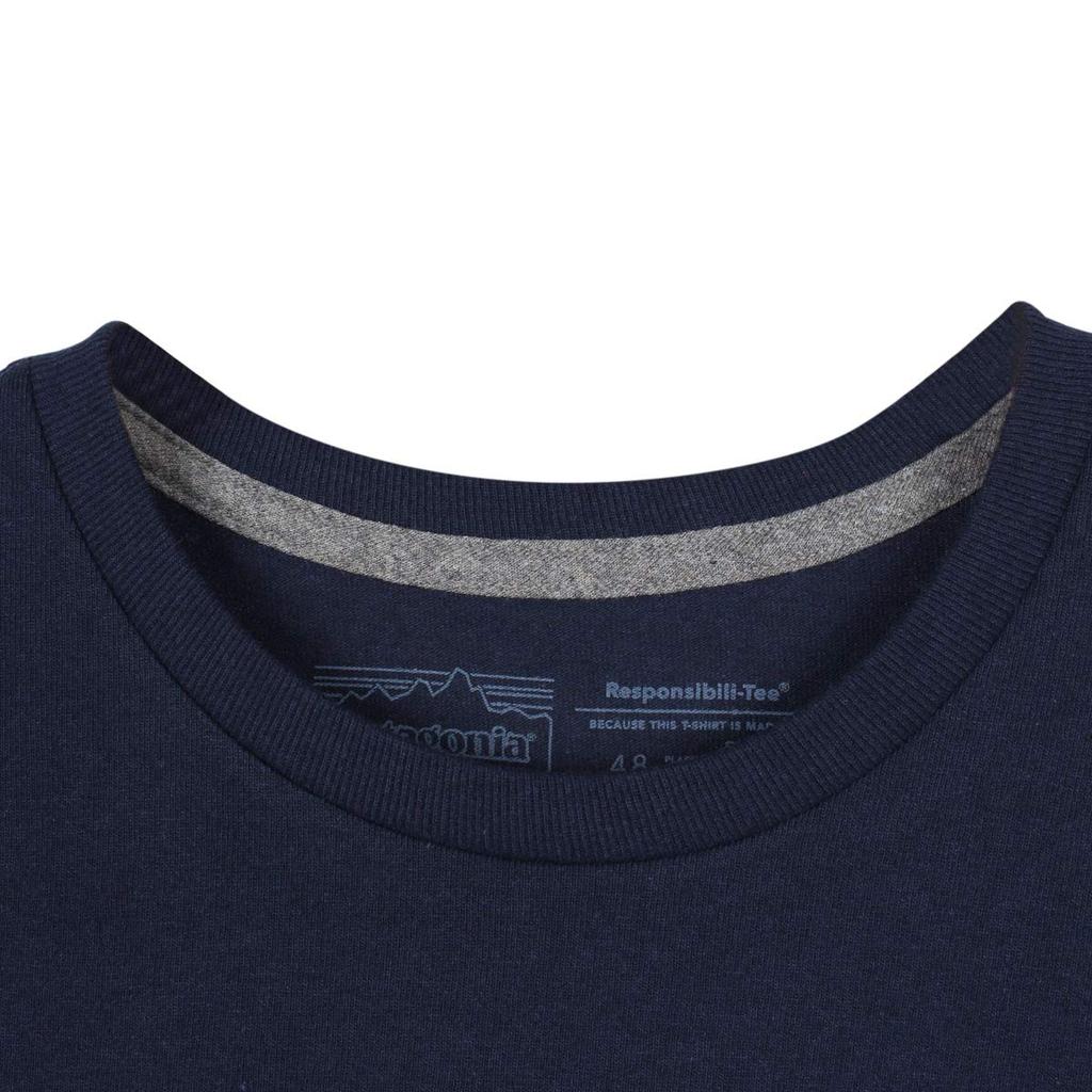 Patagonia Logo Responsibility Short Size S P-6 Tee, Sleeve, Black, (Product Code 38504)