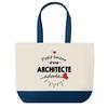 Shopping Bag - PLANETEE - Blue Background Bazaar of a Beloved Architect - Cotton - 40 X 45 Cm - Made In France