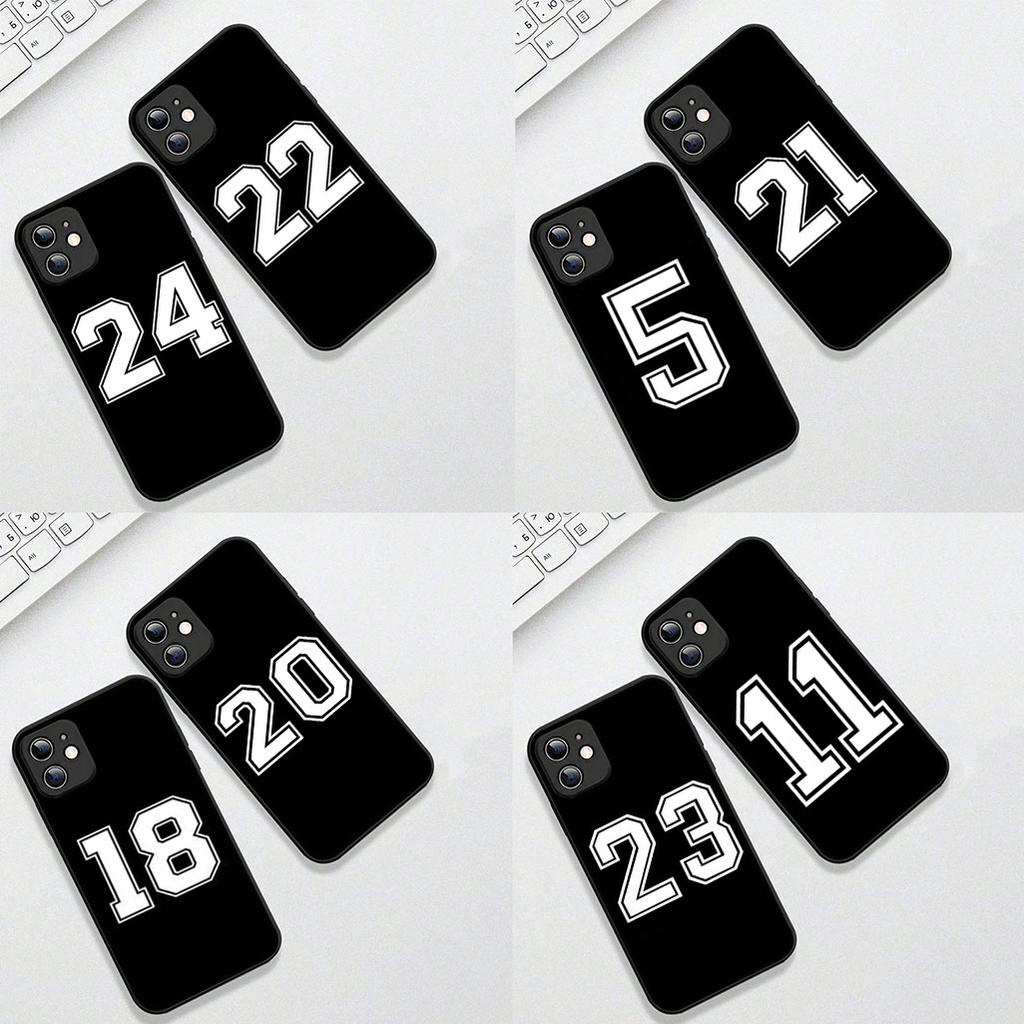 Number Football Basketball Sport No 24 5 10 23 Phone Case for Apple iPhone 12 13 Pro Max Mini ProMax X XR Air XS 12Pro 13Pro