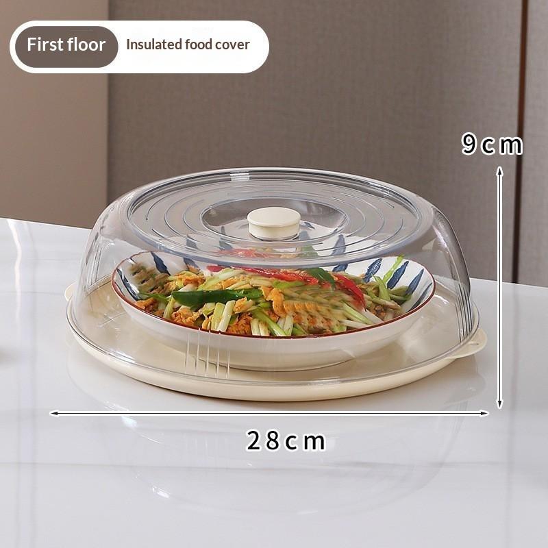 Kitchen Dust Proof Food Cover Stackable Heat Preservation Reusable Transparent Lid for Family Gathering Party